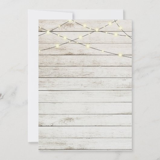 ホワイトウッドレースライト卒業パーティー 招待状 (裏面)