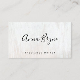 ホワイトウッド手書きスクリプトSNSバス 名刺