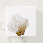 ホワイトウッド秋フラワーズ結婚式の引き出物ラベル フェイバータグ (インサイチュ)