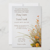 ホワイトウッド秋フラワーズ結婚式招待状 招待状 (正面)