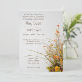 ホワイトウッド秋フラワーズ結婚式招待状 招待状 (スタンド正面)