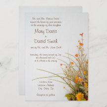 ホワイトウッド秋フラワーズ結婚式招待状