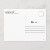 ホワイトウッド素朴クリスマスパーティの招待状 シーズンポストカード (裏面)