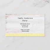 ホワイトウッド素朴シャビーコテージシック 名刺 (裏面)