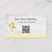 ホワイトウッド素朴シャビーコテージシック 名刺 (正面)