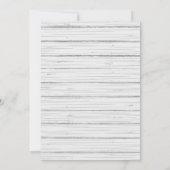 ホワイトウッド素朴シルバーグリッターウェディング招待 招待状 (裏面)