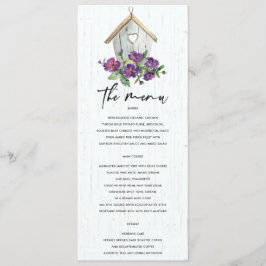 ホワイトウッド素朴フローラバードハ結婚ウス メニュー