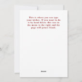 ホワイトウッド素朴レッドスノーフレークメリークリスマス シーズンカード (裏面)