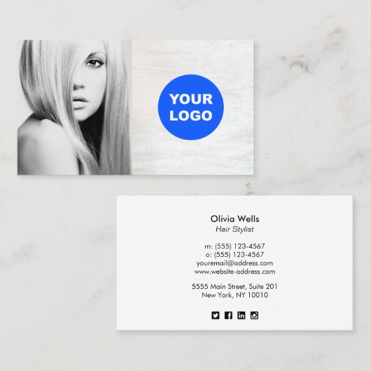 ホワイトウッド追加ロゴサロンフォトカード 名刺 (正面/裏面)