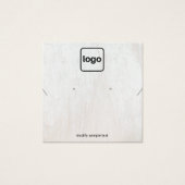 ホワイトウッド追加ロゴネックレスイヤリングディスプレイカード (正面)