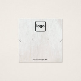 ホワイトウッド追加ロゴネックレスイヤリングディスプレイカード