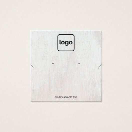 ホワイトウッド追加ロゴネックレスイヤリングディスプレイカード (正面)