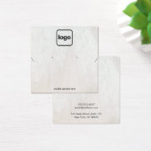 ホワイトウッド追加ロゴネックレスイヤリングディスプレイカード (デスク)