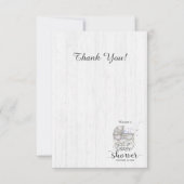 ホワイトウッド&キャリッジボーイ赤ちゃんシャワーありがとう サンキューカード (正面)