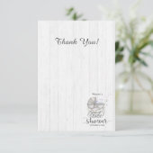 ホワイトウッド&キャリッジボーイ赤ちゃんシャワーありがとう サンキューカード (スタンド正面)