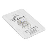 ホワイトウッド&キャリッジボーイ赤ちゃんシャワー招待状 マグネット (右側)