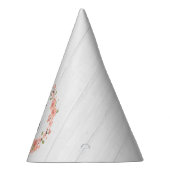 ホワイトウッド&ピーチフローラリースハッピーバースデー パーティーハット (右)