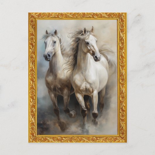 ホワイトウマ走ーズはがき ポストカード (正面)