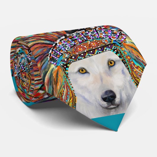 ホワイトウルフアート ネクタイ (ロール)