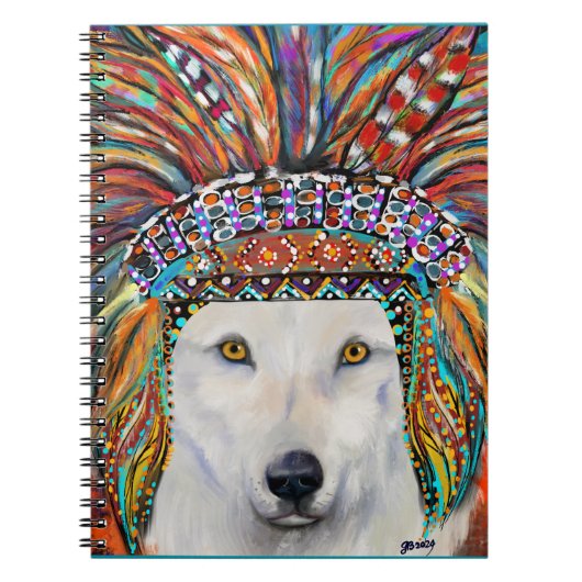 ホワイトウルフアート ノートブック (正面)