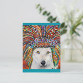 ホワイトウルフアート ポストカード (スタンド正面)