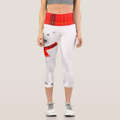 ホワイトウルフプレイドスカーフとウエストカプリレギンス カプリレギンス (正面)