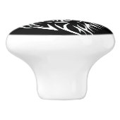 ホワイトウルフヘッドオンブラック セラミックノブ (側面)