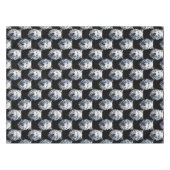 ホワイトウルフヘッドパターンデザイン テーブルクロス (正面(横))