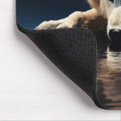 ホワイトウルフマウスパッド マウスパッド (コーナー)