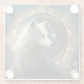 ホワイトウルフマンダラ ガラスコースター (裏面)