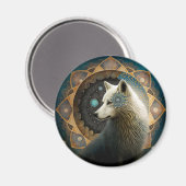 ホワイトウルフマンダラ マグネット (正面/裏面)