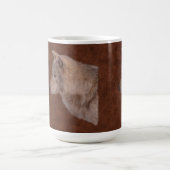 ホワイトウルフワイルドライフフォトアート飲み物用品 コーヒーマグカップ (中央)