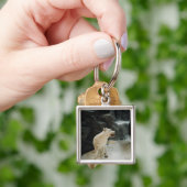 ホワイトウルフ キーホルダー (手)