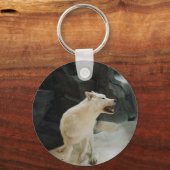 ホワイトウルフ キーホルダー (正面)