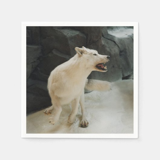 ホワイトウルフ スタンダードカクテルナプキン (正面)