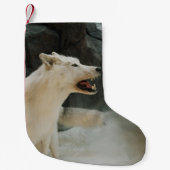 ホワイトウルフ スモールクリスマスストッキング (正面)