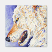 ホワイトウルフ マグネット (正面)