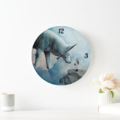 ホワイトウルフ ラージ壁時計 (ホーム)