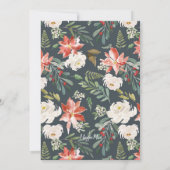 ホワイトウ素朴ィンターフォレストフローラブライダルシャワー 招待状 (裏面)