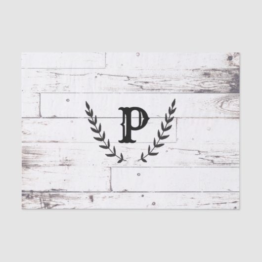 ホワイトウ素朴ィードシャビーシックローレルズ結婚ズ 薄葉紙 (正面)