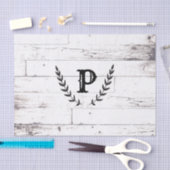 ホワイトウ素朴ィードシャビーシックローレルズ結婚ズ 薄葉紙 (クラフト)