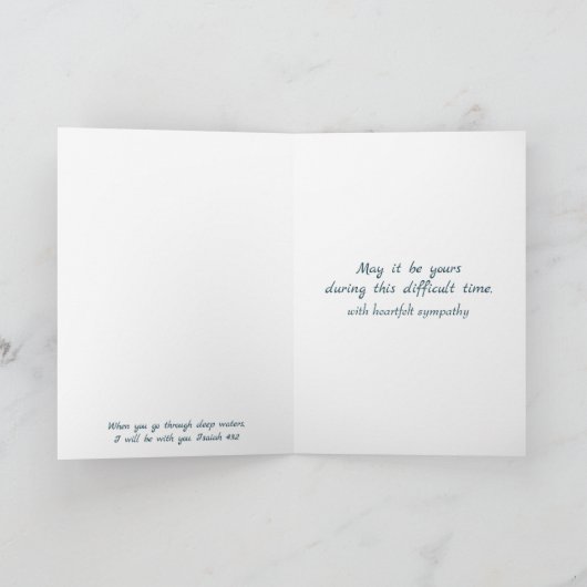 ホワイトエグリと睡蓮悔やみや弔慰 カード (内部)