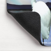 ホワイトエグレットムーン&オーロラマウスパッド マウスパッド (コーナー)