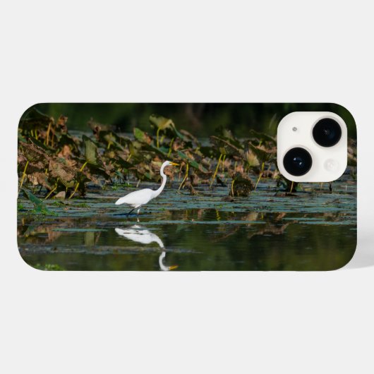 ホワイトエグレット反射iPhoneケース Case-Mate iPhoneケース (裏面 (横))