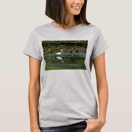 ホワイトエグレット反射Tシャツ Tシャツ (正面)