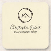 ホワイトエステート実在のミニマリスト コースター (正面)