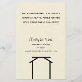 ホワイトエステート実在のミニマリスト チラシ