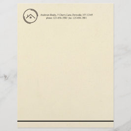 ホワイトエステート実在のミニマリスト レターヘッド