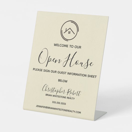 ホワイトエステート実在のミニマリスト 台座サイン (正面)