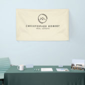 ホワイトエステート実在のミニマリスト 横断幕 (トレードショー)